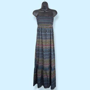 Element Dark Colourful Maxi Dress